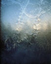 Frosted Window Winter Sunrise Background Texture Royalty Free Stock Photo