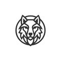 Frostfall Wolf Minimal Vector Royalty Free Stock Photo