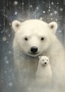 Frosty Adventures: A Polar Bear Cub\'s Journey Through Autumn\'s E Royalty Free Stock Photo