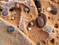Frosty Beach Stones Texture Close Up Royalty Free Stock Photo