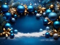 Frosty Elegance: Seasonal Holidays Banner in Cool Blue Hues