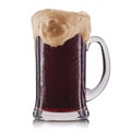 Frosty glass of red beer isolated on a white background Royalty Free Stock Photo
