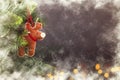 Frosty greeting card Christmas decoration calendar
