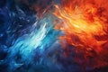 Frosty Hot fire cold ice. Warm light energy Royalty Free Stock Photo