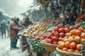 Frosty market joy Locals gathering for fresh winter produce delights