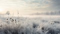 Frosty Morning: Scenic Winter Field Photos In The Style Of Frieke Janssens