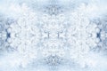 Frosty natural pattern on winter window, glass and Painting effect. Royalty Free Stock Photo