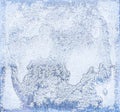 Frosty natural pattern on winter window, glass and Painting effect Royalty Free Stock Photo