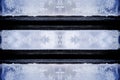 Frosty natural pattern on winter window, glass and Painting effect Royalty Free Stock Photo
