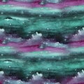 Frosty night watercolor seamless pattern