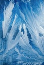 Frosty pattern on transparent background. Background light blue winter. Cold weather Royalty Free Stock Photo