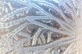 Frosty pattern on window glass