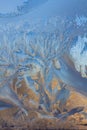 Frosty Pattern on the window in winter. Winter background. Aggregate state of water. Patterned background Royalty Free Stock Photo