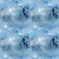 frosty patterns on the glass. seamless pattern