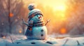 Frosty\'s Fashion: A Vibrant Snowman Adventure