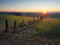 Frosty sunrise in the German city of Wipperfurth.