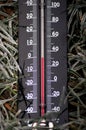 Frosty temperatures thermometers below zero