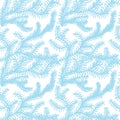 Frosty twisty pattern. Seamless pattern on a dark background.