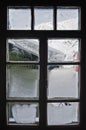 Frosty window. From the inside looking out Royalty Free Stock Photo