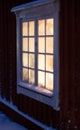 Frosty window in winter.