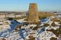 Frosty Windshields Trig Point Hadrians Wall Royalty Free Stock Photo