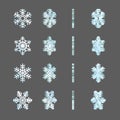 Frosty winter festive snowflakes rotation spin fx frames.