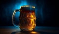 Frothy beer drop in pint glass celebration generated by AI