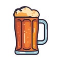 Frothy beer in a pint glass icon