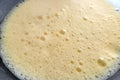 Close-Up of Frothy Whisked Eggs for Cooking and Baking Preparation Royalty Free Stock Photo