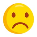 Frowning Emoji Icon Illustration. Megafrown Vector Symbol Emoticon Design Doodle Vector.