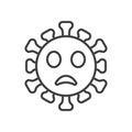 Frowning face with open mouth emoji line icon Royalty Free Stock Photo