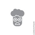 Frowning with open mouth emoji vector boy, man icon. frowning with open mouth emoji icon, vector simple element illustration