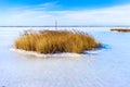 froze the lagoon Kalochori in Greece