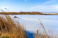 Froze the lagoon Kalochori in Greece