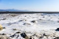 Froze the lagoon Kalochori in Greece Royalty Free Stock Photo