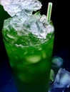 Frozen alcohol cocktail on black background. Royalty Free Stock Photo