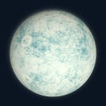 Frozen Alien Blue Waterworld Planet