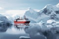 Frozen Antarctica cruise. Generate Ai