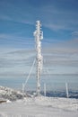 Frozen antenna Royalty Free Stock Photo