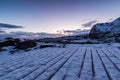 Frozen Arctic beach and veranda