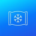 frozen bag, ice pack line icon Royalty Free Stock Photo
