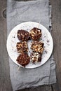 Frozen banana, top view Royalty Free Stock Photo