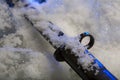 Frozen bayonet in studio