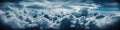 Frozen Beautiful Clouds Texture Background Pattern. Generative AI