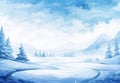Frozen Beauty: A Breathtaking Winter Landscape with Snow-Covered St. Da82d0e2 Royalty Free Stock Photo