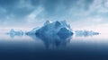 Frozen Beauty: Iceberg Wallpaper Background AI Generated