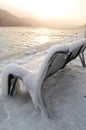 Frozen bench Royalty Free Stock Photo