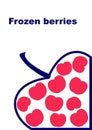 Frozen berries background original design illustration Royalty Free Stock Photo