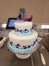 Frozen birthday cake blue
