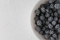 Frozen blackberries in a bowl Royalty Free Stock Photo